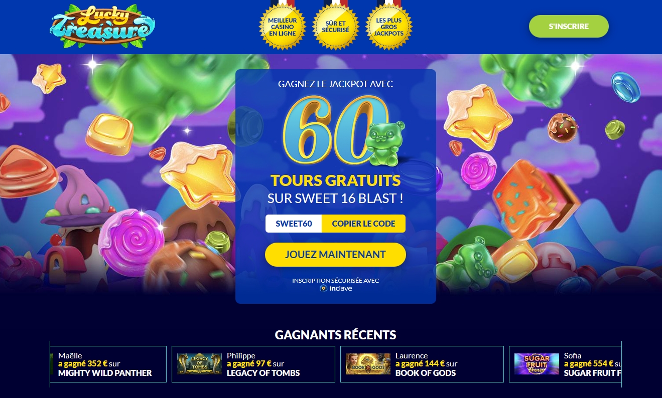 Lucky Treasure - 60 Tours Gratuits