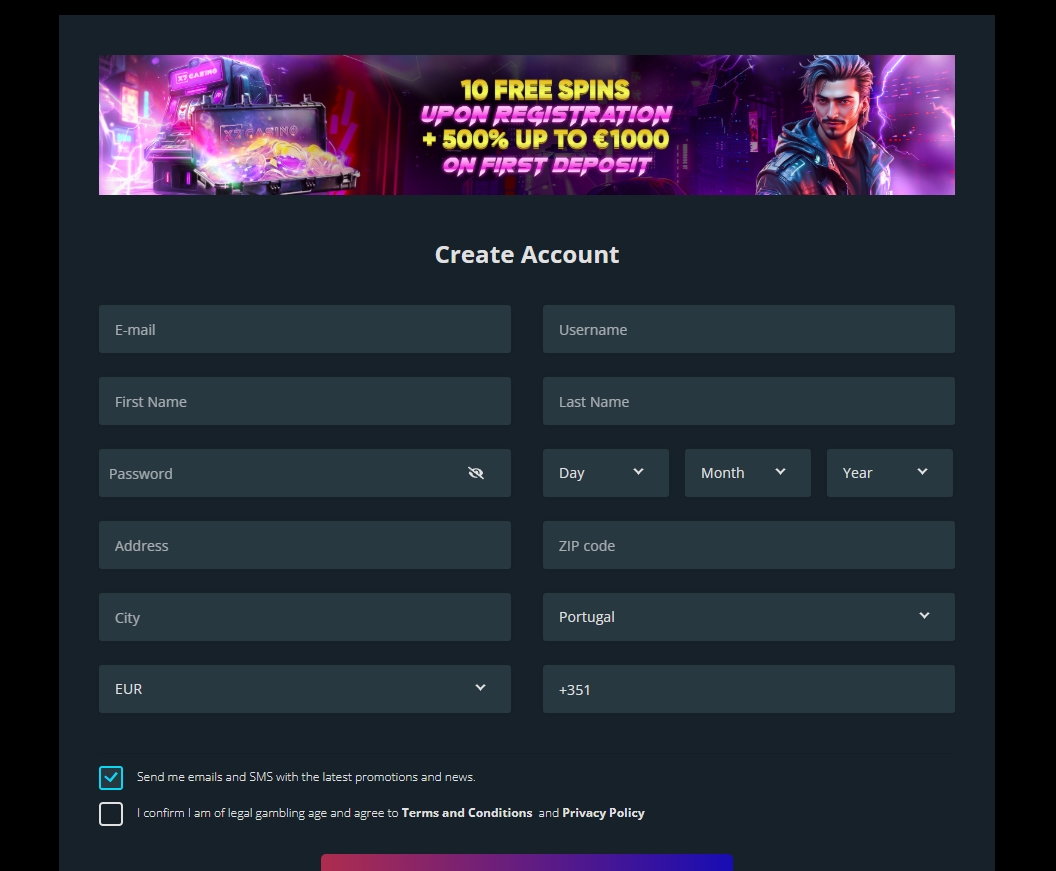 Screenshot X7 Casino - Bonus Sans Dépôt 10 Tours Gratuits